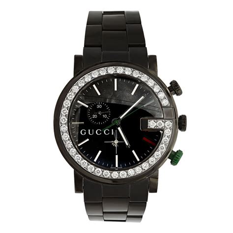 mens diamond gucci watch sale|men's gucci watch diamond bezel.